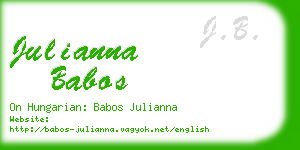 julianna babos business card